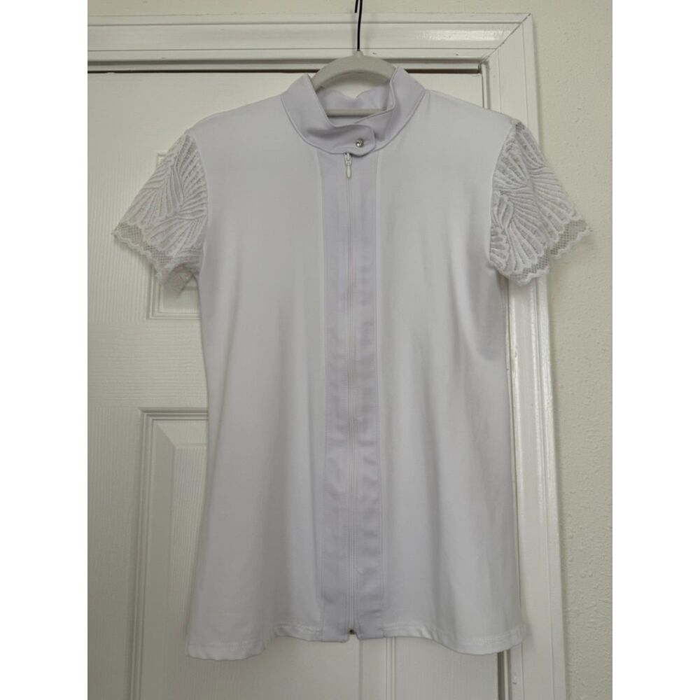 Cavalliera Angel Lace Short Sleeve Show Shirt - Large